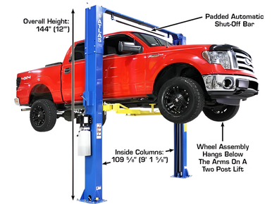 Atlas Pro-9D Overhead Two-Post Lift – 9,000 lb Capacity