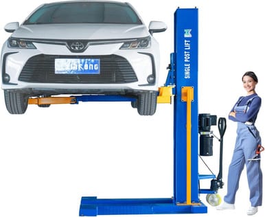 XK M6200 Mobile Single Post Car Lift – 6,200 lb, 220V