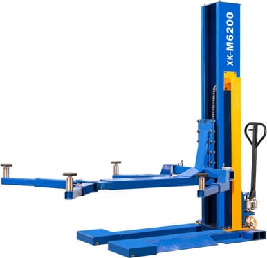XK M6200 Mobile Single Post Car Lift – 6,200 lb, 220V