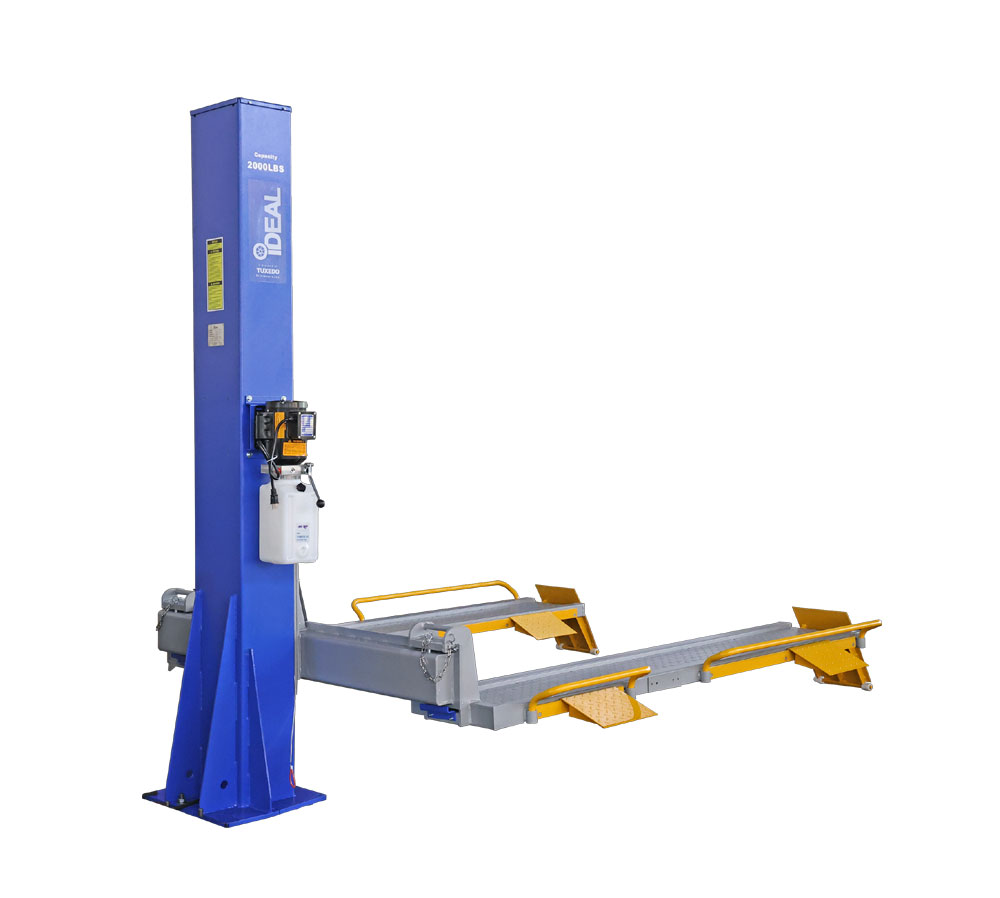 iDeal Single Column UTV & Mower Lift – 2,000 lb, Storage & Service