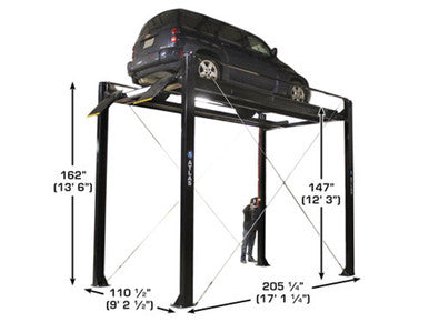 Atlas ST-7000 Super-Tall Four-Post Storage Lift – 7,000 lb Capacity