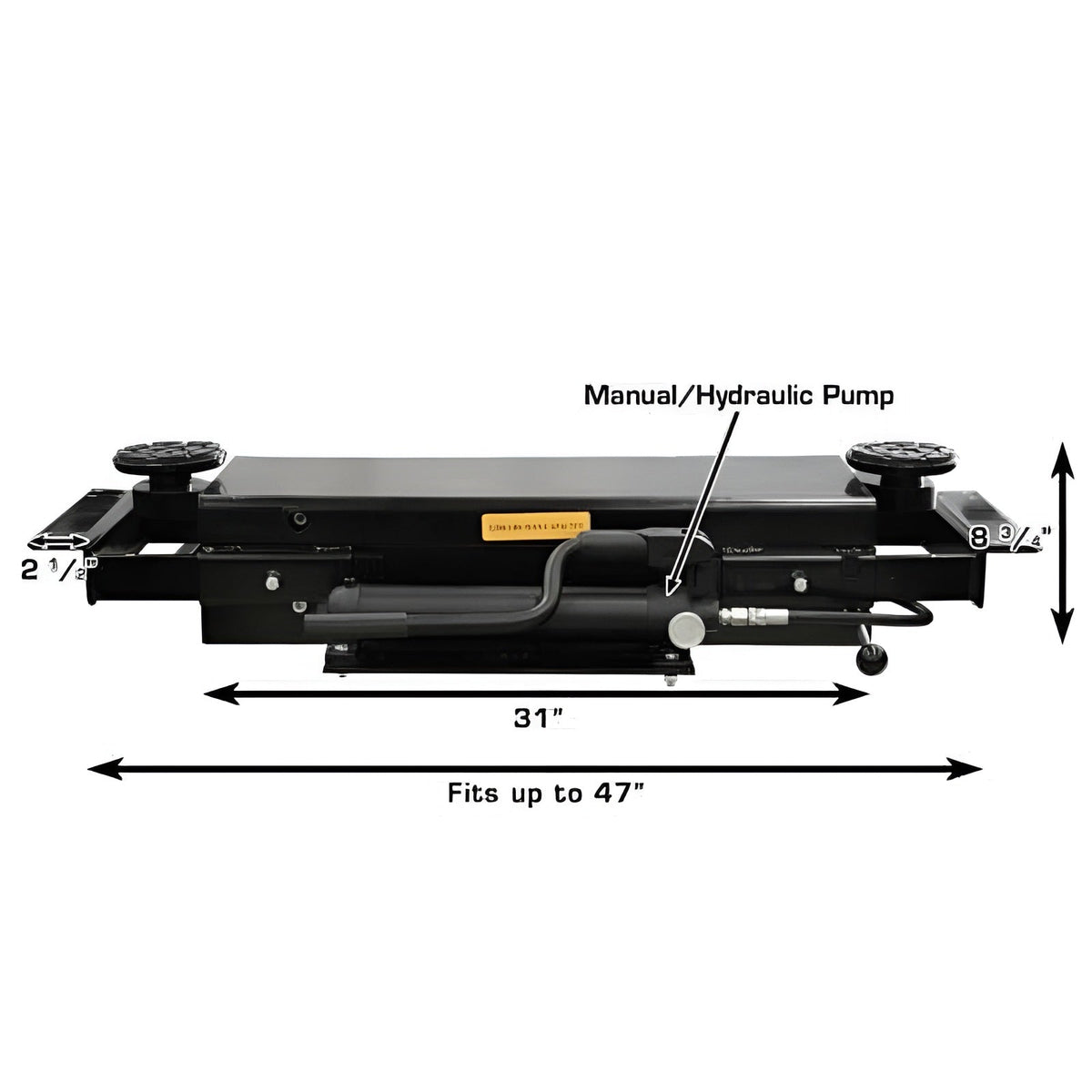 Atlas RJ-35 Sliding Hydraulic Rolling Jack – 3,500 lb, for Four-Post Lifts