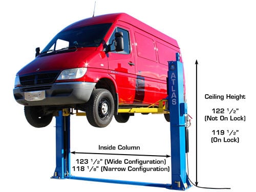 Atlas BP12000 Baseplate Two-Post Lift – 12,000 lb Capacity