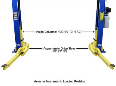 Atlas Pro-9D Overhead Two-Post Lift – 9,000 lb Capacity