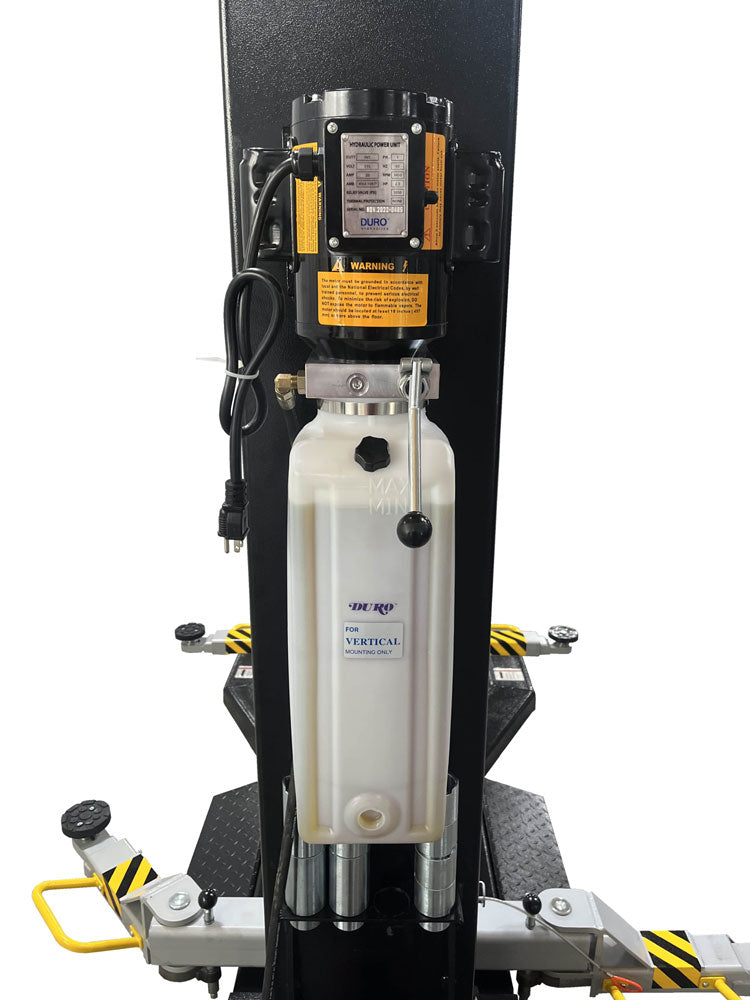 iDeal MSC-6KLP Low Profile Mobile Single Post Lift – 6,000 lb, Black