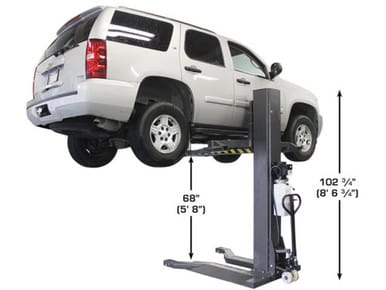 Atlas PSP-6000 Portable Single Post Lift – 6,000 lb Capacity