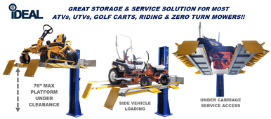 SC-2K-UTV-X Single Column UTV & Mower Lift – 2,000 lb, Heavy Duty