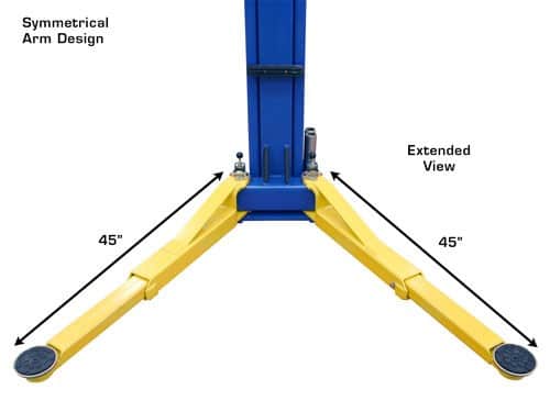 Atlas 9OHSC Overhead Two-Post Lift – 9,000 lb, Clear Floor Design
