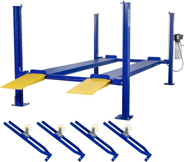 Weize Four-Post Car Lift with Casters Kit – 8,500 lb, Portable