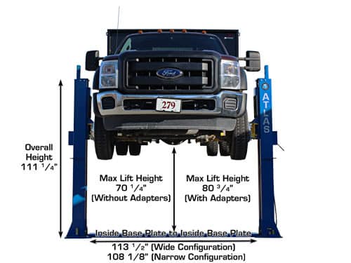 Atlas BP12000 Baseplate Two-Post Lift – 12,000 lb Capacity