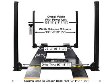 Atlas Apex 9 Four-Post Parking Lift – 9,000 lb, ALI Certified