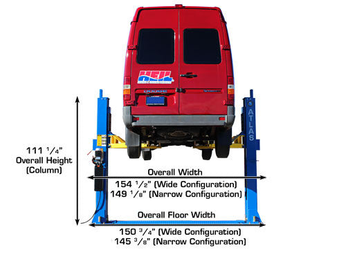 Atlas BP12000 Baseplate Two-Post Lift – 12,000 lb Capacity
