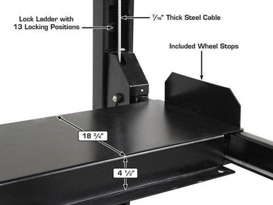 Atlas Apex 8 Four-Post Storage Lift – 8,000 lb, ALI Certified, Portable