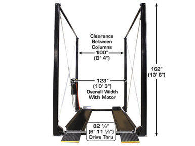 Atlas ST-7000 Super-Tall Four-Post Storage Lift – 7,000 lb Capacity