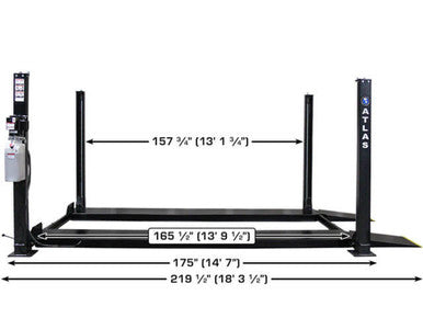 Atlas Apex 8 Four-Post Storage Lift – 8,000 lb, ALI Certified, Portable