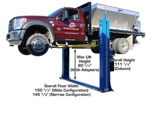 Atlas BP12000 Baseplate Two-Post Lift – 12,000 lb Capacity