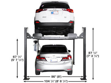 Atlas Apex 8 Four-Post Storage Lift – 8,000 lb, ALI Certified, Portable