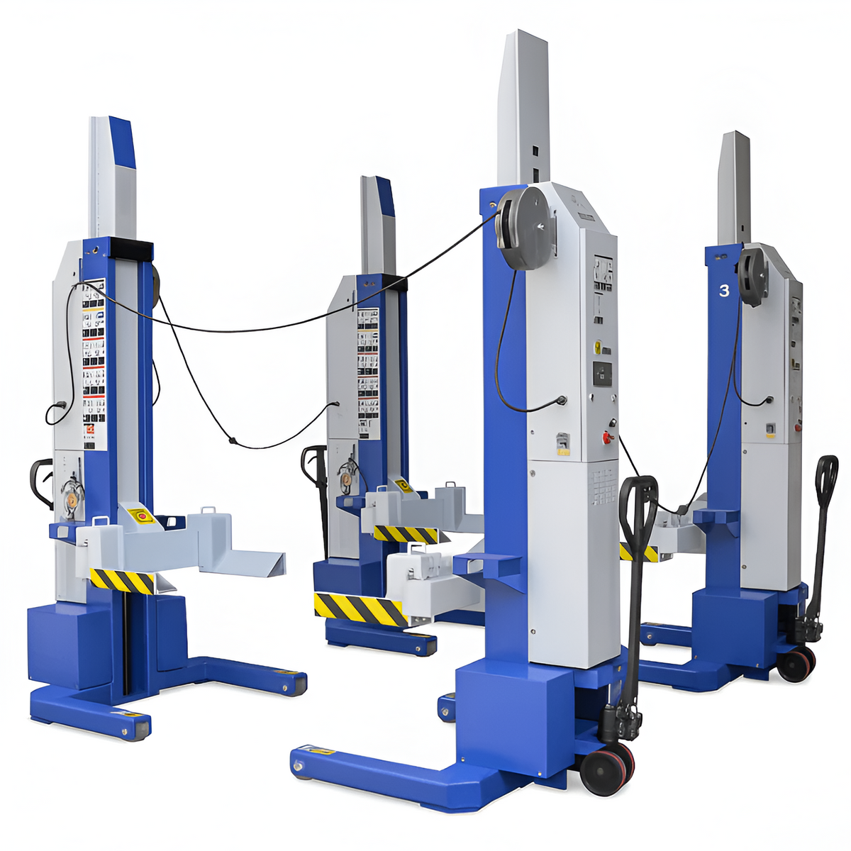 iDeal MSC-13K-B-452 Mobile Column Lift – 4-Column Set, 52,000 lb Capacity