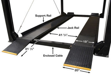 Atlas ST-7000 Super-Tall Four-Post Storage Lift – 7,000 lb Capacity