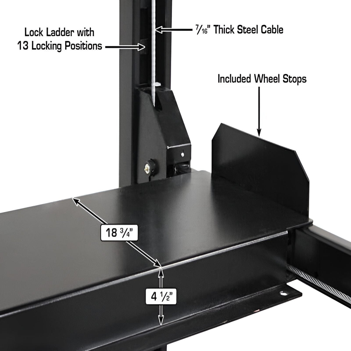 Atlas Apex 8 EXT Floor Plate Four-Post Lift – 8,000 lb, ALI Certified