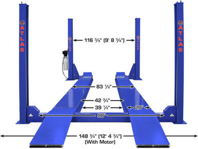 Atlas Platinum PVL14OF-EXT Open Front Alignment Lift – 14,000 lb, ALI Certified