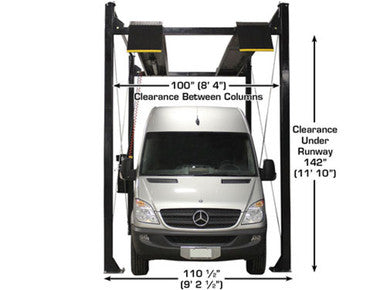 Atlas ST-7000 Super-Tall Four-Post Storage Lift – 7,000 lb Capacity