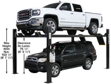Atlas Apex 9 Four-Post Parking Lift – 9,000 lb, ALI Certified