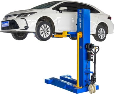 XK M6200 Mobile Single Post Car Lift – 6,200 lb, 220V