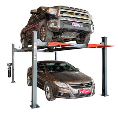 11,000 lb Four-Post Parking & Storage Lift – CE Certified, Heavy Duty
