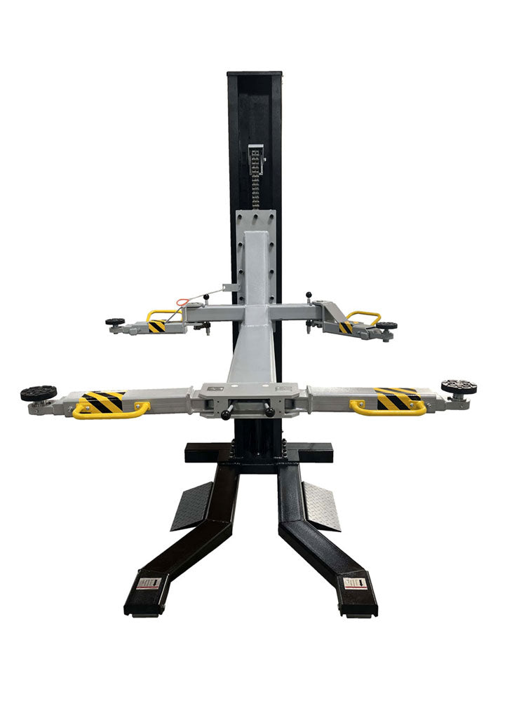 iDeal MSC-6KLP Low Profile Mobile Single Post Lift – 6,000 lb, Black