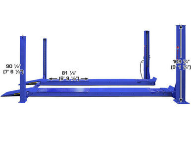 Atlas Platinum PVL14OF-EXT Open Front Alignment Lift – 14,000 lb, ALI Certified