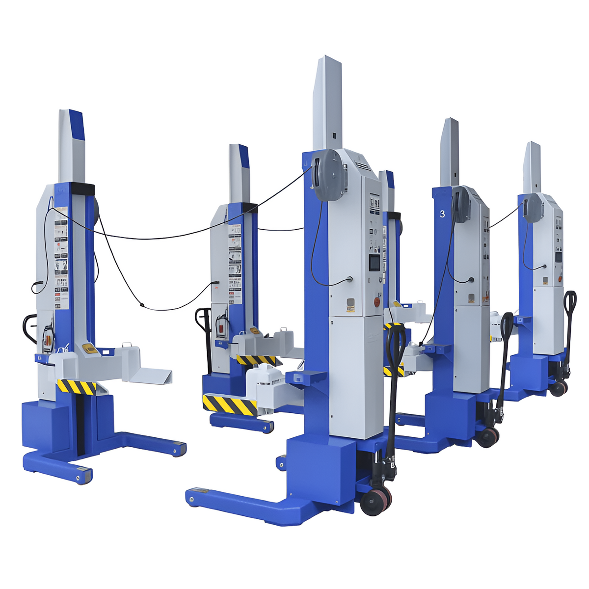 iDeal MSC-13K-B-678 Mobile Column Lift – 6-Column Set, 78,000 lb, ALI Certified