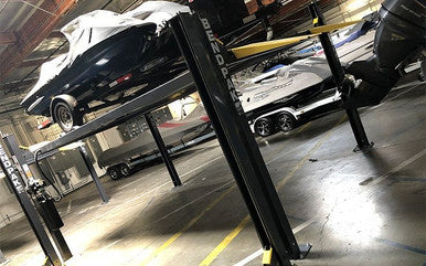 BendPak HD-7500BLX Four-Post Boat & Vehicle Lift – 7,500 lb, Dry Dock
